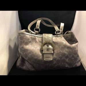Silver coach bag